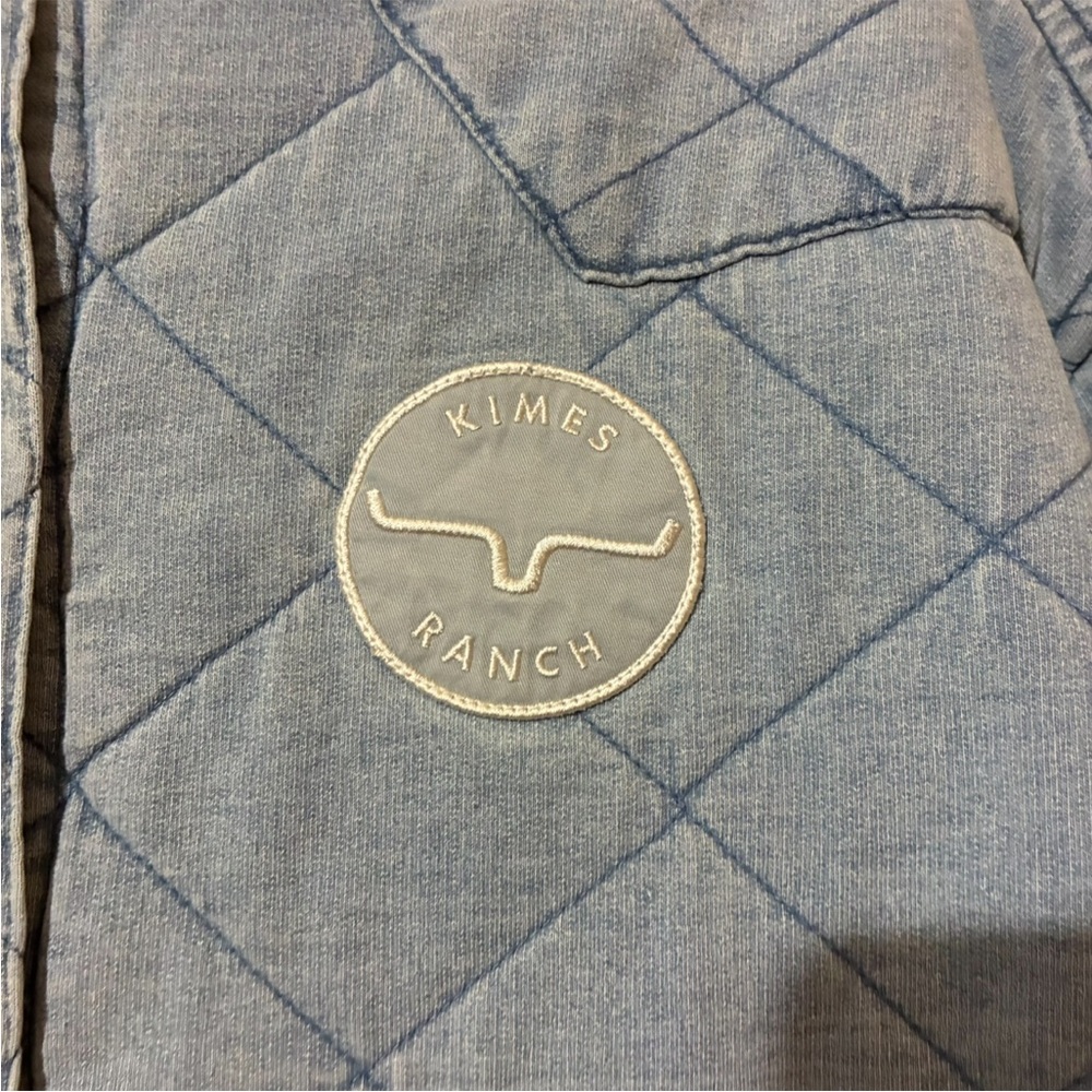 NWT Kimes Ranch Ricon Throw Quilted Jacket in Light Indigo Wash Size Small - Picture 7 of 15